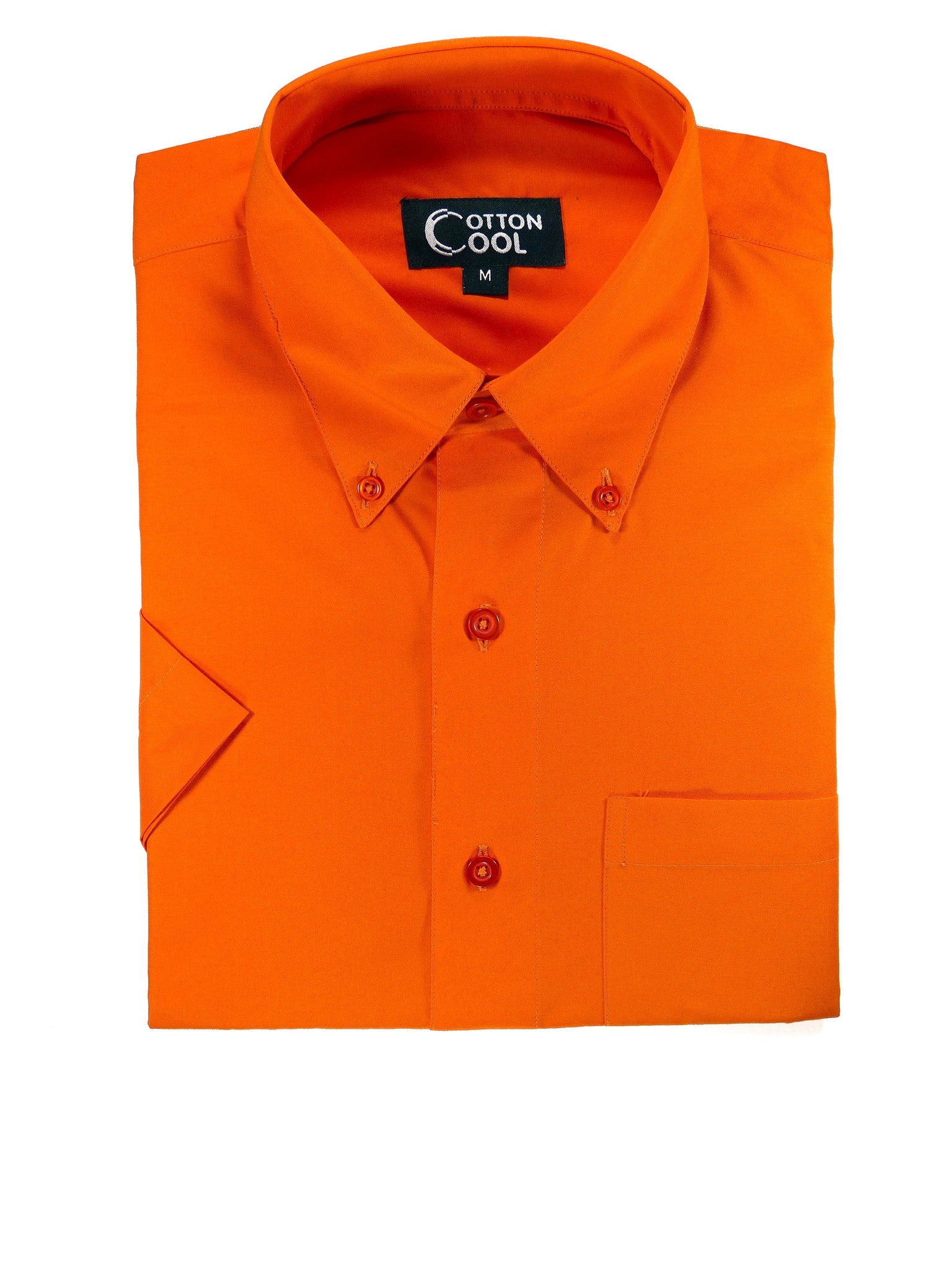 Slim Fit Button-Down Collar Short Sleeve Shirt, Classic I Solid - Oran Cotton Cool Slim Fit Button-Down Collar Short Sleeve Shirt, Classic I Solid - Oran Cotton Cool