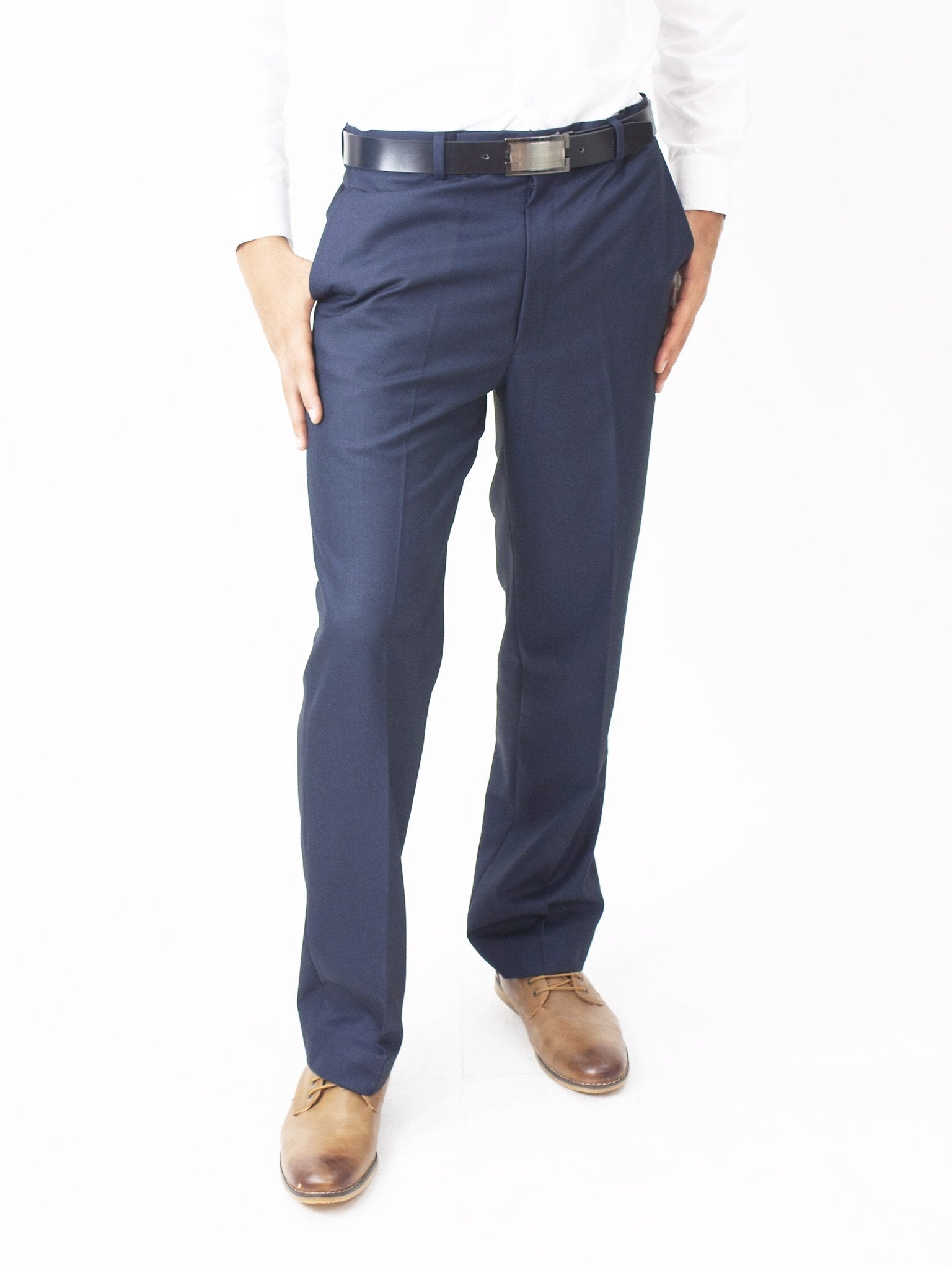Slim Fit Dress Pant - Navy Cotton Cool Slim Fit Dress Pant - Navy Cotton Cool