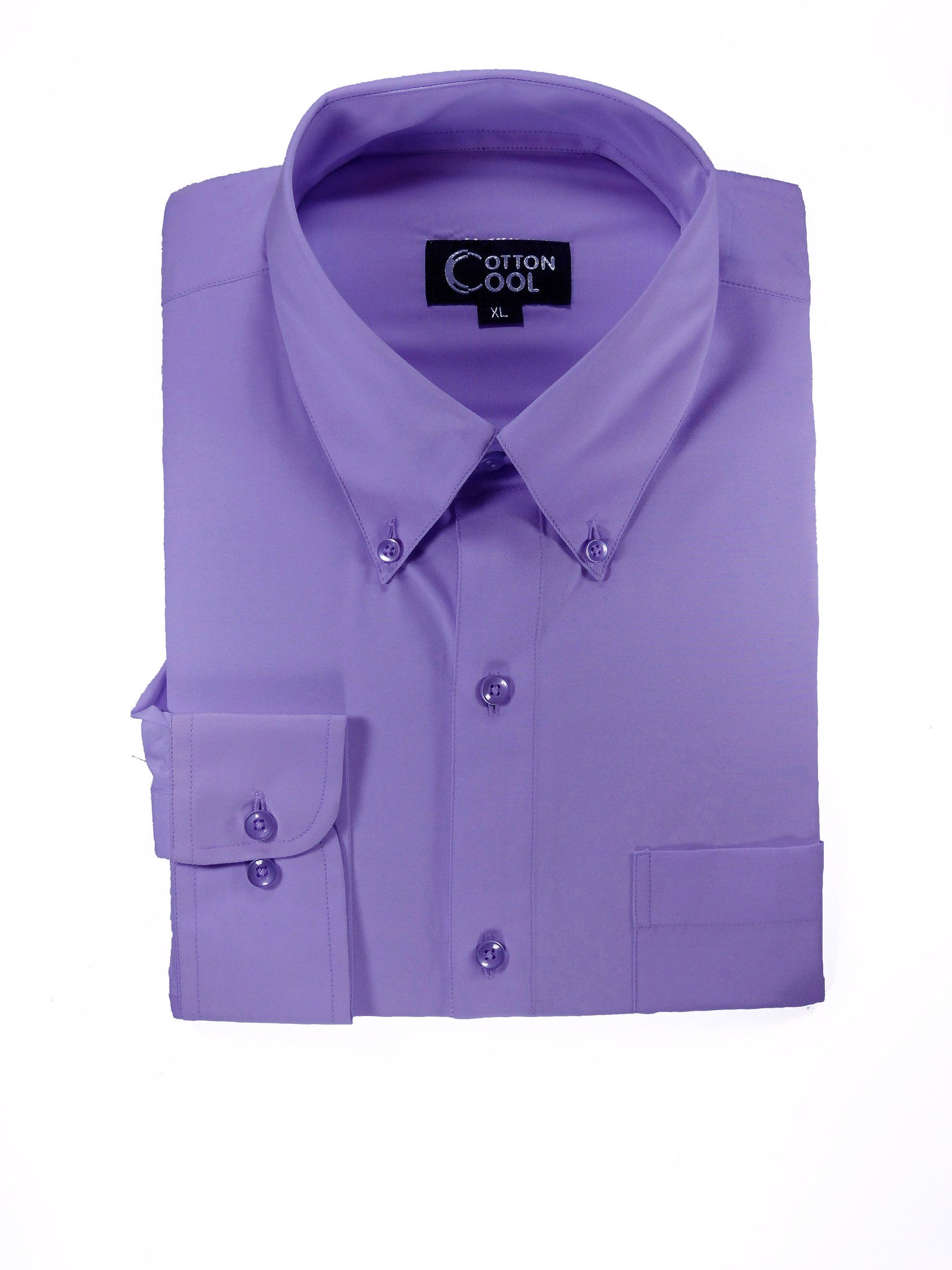 Slim Fit Button-Down Collar Long Sleeve Shirt, Classic I Solid - Purpl Cotton Cool Slim Fit Button-Down Collar Long Sleeve Shirt, Classic I Solid - Purpl Cotton Cool