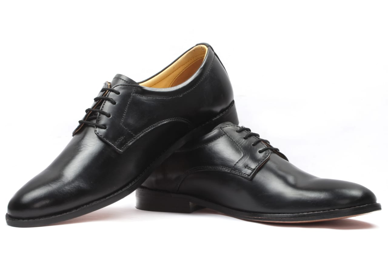 Men's Office Black Shoe with 4 hole laces Designed by Cotton Cool Cotton Cool Men's Office Black Shoe with 4 hole laces Designed by Cotton Cool Cotton Cool