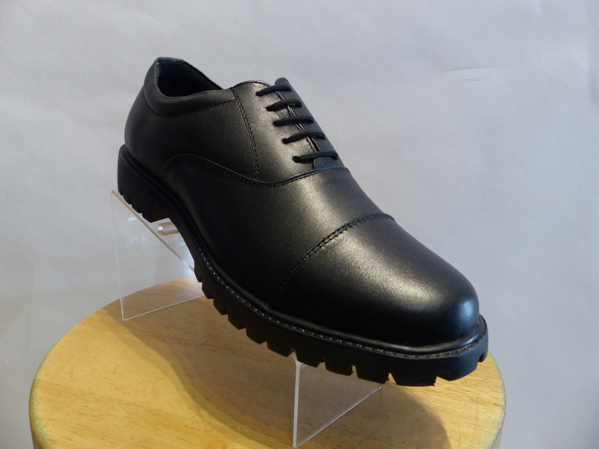 Men's Heavy Duty Uniform Black Shoes with 5 laces hole Designed by Cot ...